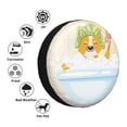thumbnail image 4 of Gukieu Corgi In The Shower Cap Bathing Print Car Tire Cover, Adjustable Waterproof and Dustproof Tire Protection Cover, Suitable for SUV, Truck, Van-14 inch, 4 of 6