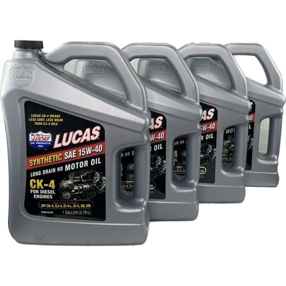 Lucas 11247 Synthetic 15-40 CK-4 Motor Oil | Case of 4 Gallons