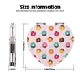 thumbnail image 3 of Uemuo Colorful Donuts Print Compact Portable Pocket Makeup Mirror - Leather Cover, Elegant Travel Cosmetic Mirror for Purse, Pocket, and Handbag-Heart Shape, 3 of 9