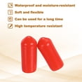 thumbnail image 4 of Uxcell 88Pcs Silicone End Caps, 6mm(1/4") ID14mm(9/16") Height Round Screw Thread Protectors Flexible Screw Bolt Covers Caps for Metal Tube Rod Bolt, Red, 4 of 7