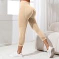 thumbnail image 2 of Resicozy Anti Cellulite Compression 3D Leggings for Women with Resistance Bands Butt Lifting Tummy Control Cropped Yoga Pants Beige XL, 2 of 5