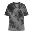 thumbnail image 6 of DailkTrvid Plus Size T-Shirts for Women Tie Dye Print Short Sleeve Blouses Casual Crew Neck Loose Fit Tee Summer Trendy Loose Fit Top, 6 of 6