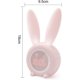 thumbnail image 5 of Reloj despertador matutino de inducción con forma de conejo lindo rosa, ajuste automático inteligente de la luz de respiración, visualización automática de hora/fecha/temperatura, voz, 5 of 5