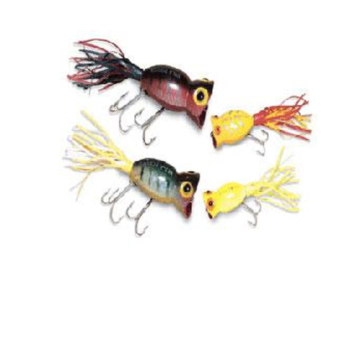 White/Red Head Arbogast Hula Popper 1/4 oz Fishing Lure 