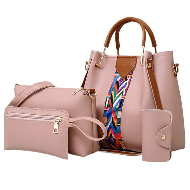 Qarigey Bolso de hombro con gran capacidad de almacenamiento práctico y cómodo bolso de mensajero bolsos simples Bolsas de mensajero y de hombro rosa