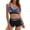 1-Black, variant on Women’s High Waisted Bikini Set Tummy Control Two Piece Swimsuit V Neck Twist Front Bikini Top & High Rise Bathing Suit Bottoms