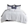 thumbnail image 1 of Madison Park Mavis 8-Piece Cotton Printed Reversible Comforter Set in White, 1 of 25