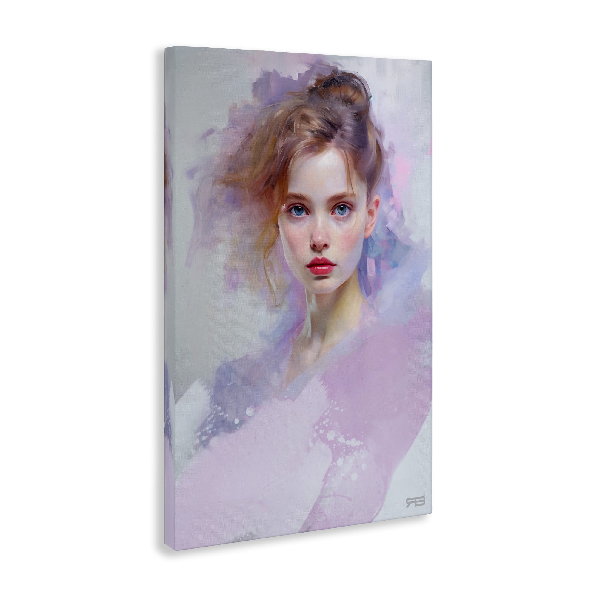 Stupell Industries Soft Portrait of Woman Novelty Painting Gallery Wrapped Canvas Art Print Wall Art, 16 x 24