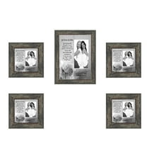 Picture Frame Set, 5 Piece Customizable Multi pack, 1-5x7, 4-4x4, for Instagram Photo Wall Gallery or Tabletop Display