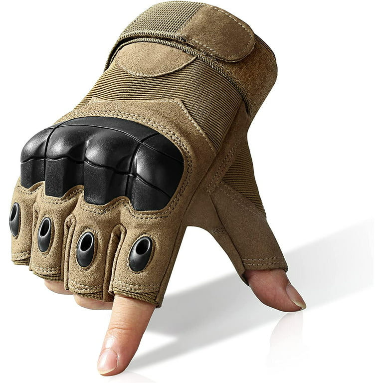 Tactical Gloves, Outdoor Gloves Fingerless Glove for Riding, Cycling,  Paintball, Motorcycle, Driving Gloves,coyote,X-Large 