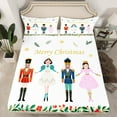 thumbnail image 2 of jejeloiu Marry Christmas Twin Sheet Sets,Red Nutcracker Twin Fitted Sheet,Chic Princess Prince Flat Sheet For Girls Boys,Ultra Soft Home Decor,3pcs, 2 of 7