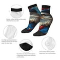 thumbnail image 3 of Goofa Surreal Bald Eagle Gentleman Pattern Non Slip Socks with Grips for Elderly, Crew Socks Yoga Hospital Socks Cushioned Sole Gripper Socks for Men Women, 3 of 5
