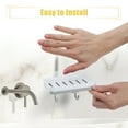 thumbnail image 3 of Jabonera de 2 uds, jabonera montada en la pared, jabonera para baño, cocina, blanco y morado, 3 of 7