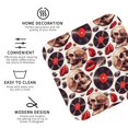 thumbnail image 4 of Pofeuu record lips Skull Print Leather Coasters Set of 6, Round Cups Mugs Mat Pad for Home Kitchen Heat Resistant Drink Coasters,Square, 4 of 7