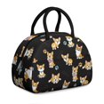thumbnail image 1 of Dog and Bone Pattern Lunch Bag – Whimsical Cartoon Style for Pet Fans, 1 of 4