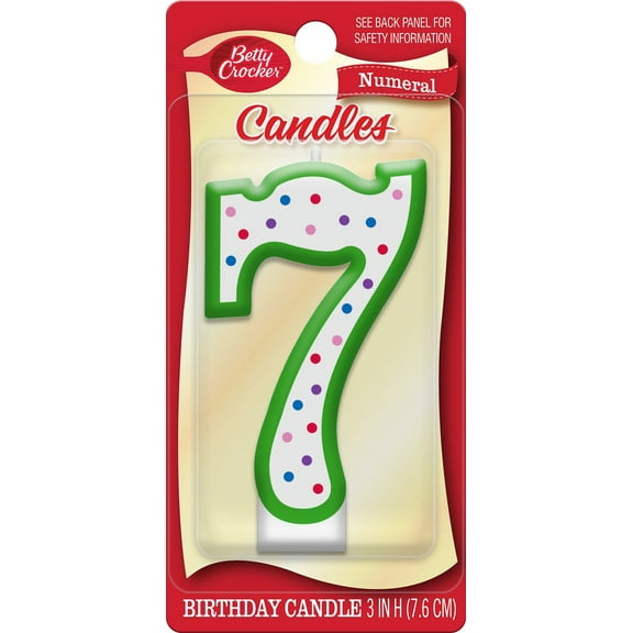 Betty Crocker Number Candle #7 (Pack of 2)