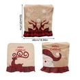 thumbnail image 3 of Advancent Funda de silla de comedor de Navidad bordada, funda de lino de Navidad para sala de estar, cocina, funda para banquete en casa, suministros para Kits de decoración para fiestas Papá Noel Advancent HA069375-03, 3 of 6
