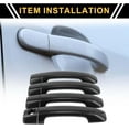 thumbnail image 2 of 4pcs Exterior Door Handle Cover Car Door Handle Protector for Toyota Tundra 2007-2020, ABS Carbon Fiber Pattern Black, 2 of 5