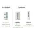 thumbnail image 2 of Luminance kathy ireland HOME Carrera Grande Eco 60" Ceiling Fan Fixture with 6-Speed Wall Control and Downrod | Energy Star Rated Motor | Light Kit Adaptable  Mahogany Blades CF788AP-G60DM, 2 of 9