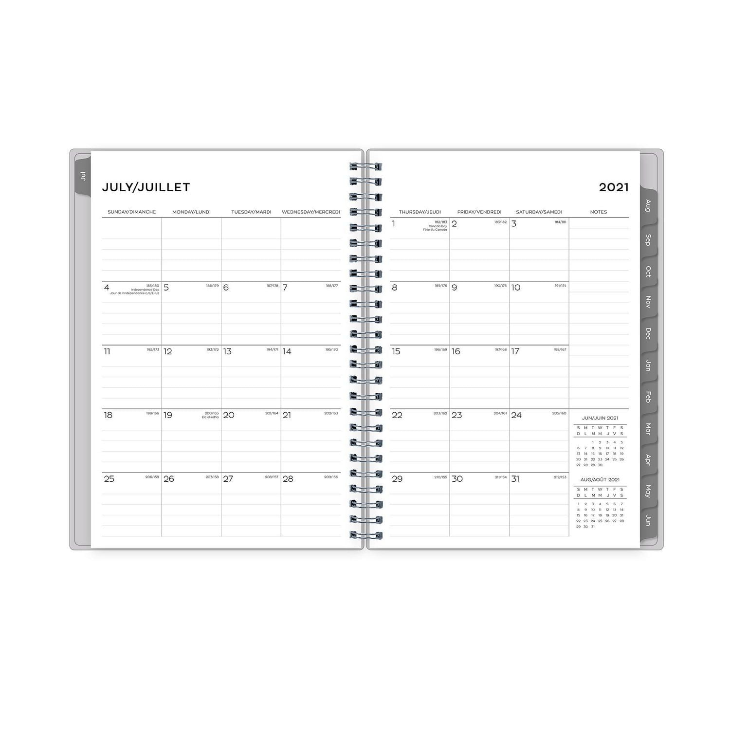 Blue Sky Becca Medium Weekly/Monthly Planner Notes for 2021-2022
