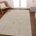 thumbnail image 4 of JONATHAN Y SANDSTONE 4 x 6 Area Rug, Ariana Art Deco Striped Arches Two-Tone - Beige/Cream, SND100A-4, 4 of 13