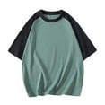 thumbnail image 1 of pstuiky Camisas de manga corta para hombre, Camisa deportiva de color liso para hombre con botones, cuello redondo, manga corta camisas casuales para hombre xxl, 1 of 2