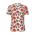 thumbnail image 5 of Wukai Hand Drawn Tomatoes Print Men's Short-Sleeved Mesh T-Shirt,Quick-Dry Short Sleeve Workout T-Shirt-, 5 of 8