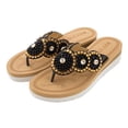 thumbnail image 1 of Mujeres señoras cadena cuenta plana Flip-Flop playa zapatos casuales verano Wmkox8yii hj789, 1 of 3