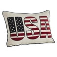 thumbnail image 5 of VHC Brands Patriotic USA Pillow 14x20, Independence Day Decor, Stars and Stripes Flag Design, Embroidered Cotton Pillow, Perfect for Bedroom, Entry, Living Room, Rectangle Shape, Americana, Natural, 5 of 6