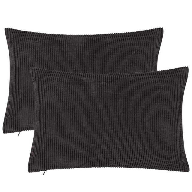 Unique Bargains 2-Piece Polyester Corn Striped Cushion Covers Throw Pillow Cover