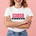 thumbnail image 3 of Crush Cancer Breast Cancer Awareness Month T-Shirt, Crewneck, Soft Pink, Large, 3 of 4