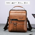 thumbnail image 4 of Omorc Men's Shoulder Messenger Bag Crossbody Briefcase Handbag PU Leather Satchel Bags, 4 of 22