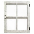 thumbnail image 1 of Stratton Home Decor S12915 Panneau de Fenêtre en Fausse Fourrure Vieilli - Blanc, 1 of 1