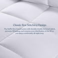 thumbnail image 6 of Delara Queen Duvet Insert 88"X92" – Lightweight 150 GSM Hypoallergenic Down Alternative Comforter with GOTS Certified Organic Cotton Cover, 6 of 8