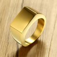 thumbnail image 2 of Anillo cuadrado Punk para hombre, joyería de acero inoxidable 316L, anillos personalizados, Color negro, dorado y plateado, accesorios de joyería impermeables, regalos, 2 of 4