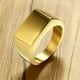thumbnail image 2 of Anillo cuadrado Punk para hombre, joyería de acero inoxidable 316L, anillos personalizados, Color negro, dorado y plateado, accesorios de joyería impermeables, regalos, 2 of 4