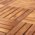 thumbnail image 6 of SAFAVIEH Osaka Outdoor Patio 6 Slat Wooden Floor Tile, Natural, Set of 10, 6 of 7