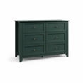 thumbnail image 1 of Spacious 6 Drawer Dresser for Bedroom - Modern Wooden Storage Cabinet with Deep Drawers & Metal Knobs - Wide Organizer for Closet, Nursery, Living Room, Entryway - Black, 1 of 7