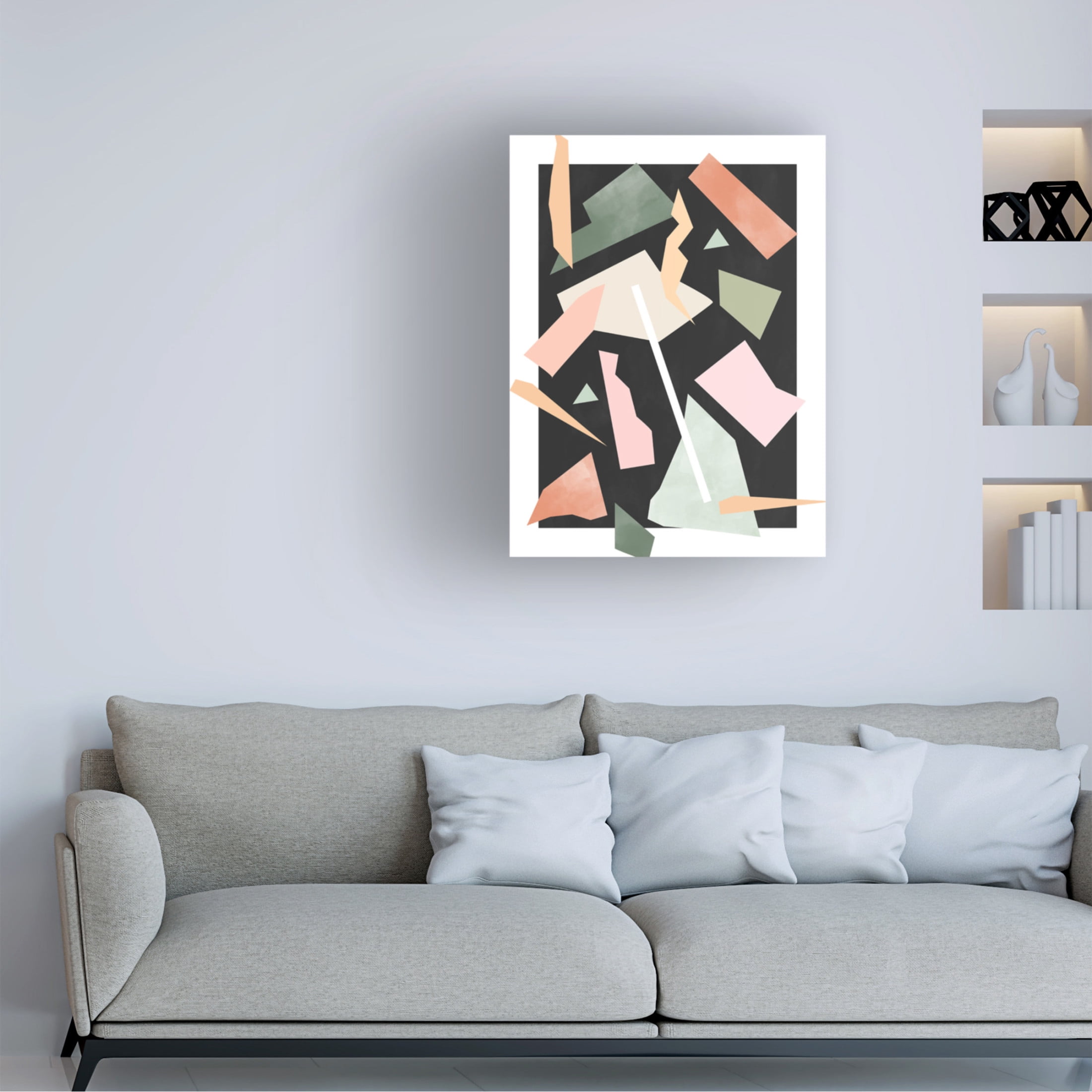 Trademark Fine Art Elena Ristova  Pinkgreen34 Canvas Wall Art