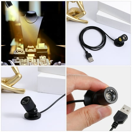 HEMOTON LED Spotlight for Home Aluminum Alloy Small Size Portable for Showcase and Display Assorted Color