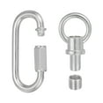 thumbnail image 1 of M10 Fine Thread Lamp Female Loop Holder with M12 Adapter Chain Quick Link, 132 lbs Load Silver Tone, 1 of 7