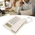 thumbnail image 4 of Téléphone Fixe de Bureau, Matériau ABS Fonction Muet Téléphone Filaire Double Interface Numérotation Rapide Réduction de Bruit avec Écouteur Ligne pour Banque pour Centre d'Appels Noir, Blanc, 4 of 8