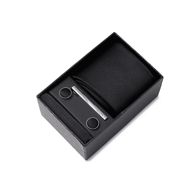 Set De Corbata Formal Xtellar De 8 Cm Con Estuche De Regalo negro