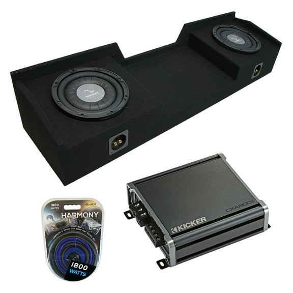 04-15 Fits Nissan Titan King Crew Truck Harmony F104 Dual 10" Sub Box & CXA800.1