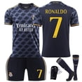 thumbnail image 3 of 2324 Camiseta de fútbol visitante del Real Madrid No. 7 Vinicius 5 Bellingham 10 Modric conjunto de camisetas para niñosNo hay número de distancia, 3 of 3