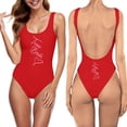 thumbnail image 1 of MKLEKYY Trajes De Baño Mujer Short Women Fashion Letter Print Piece Swimsuit Sexy Bikini Swimwear Bathing Sleeveless Backless Swimsuit 1371, 1 of 4