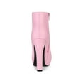 thumbnail image 2 of BLISSFUL STEP Women's Round Toe Zipper Platform Block Heel Ankle Boots, 2 of 8