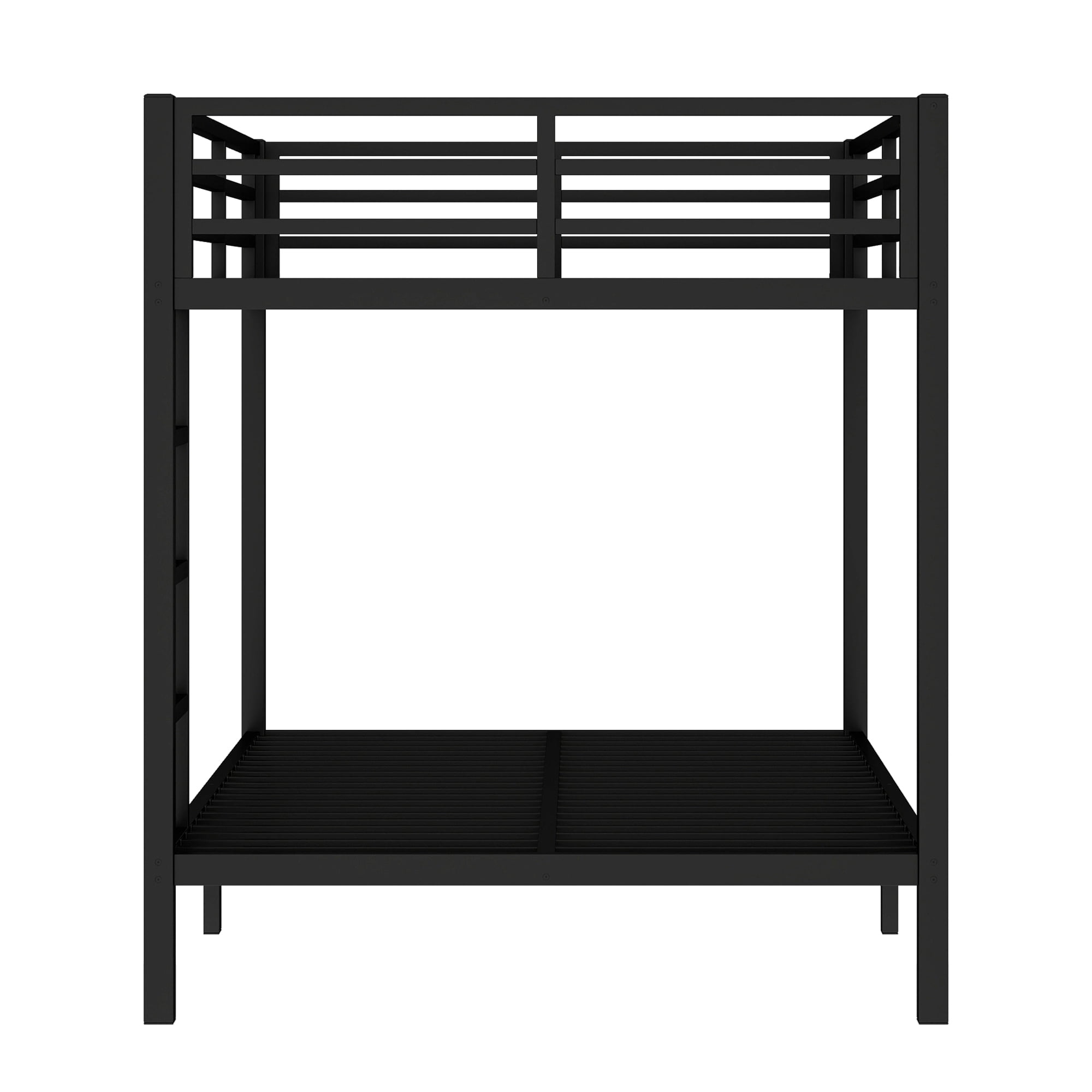 Leumius Full XL over Full XL Bunk Bed,Metal Bed Frame for Teens and Adults,Space-Saving/Noise Reduced/No Box Spring Needed, Black