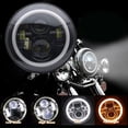thumbnail image 3 of 2PCS LED Round Headlights Halo Angle Eye 7" Inch For Jeep Wrangler JK TJ CJ LJ, 3 of 9