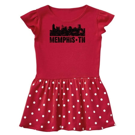

Inktastic Memphis city Skyline with Grunge Gift Toddler Girl Dress